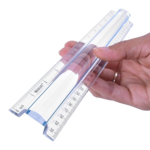 Westcott 15571 Clear Data Processing Magnifying Ruler, 12 Inch (Pack of 2)