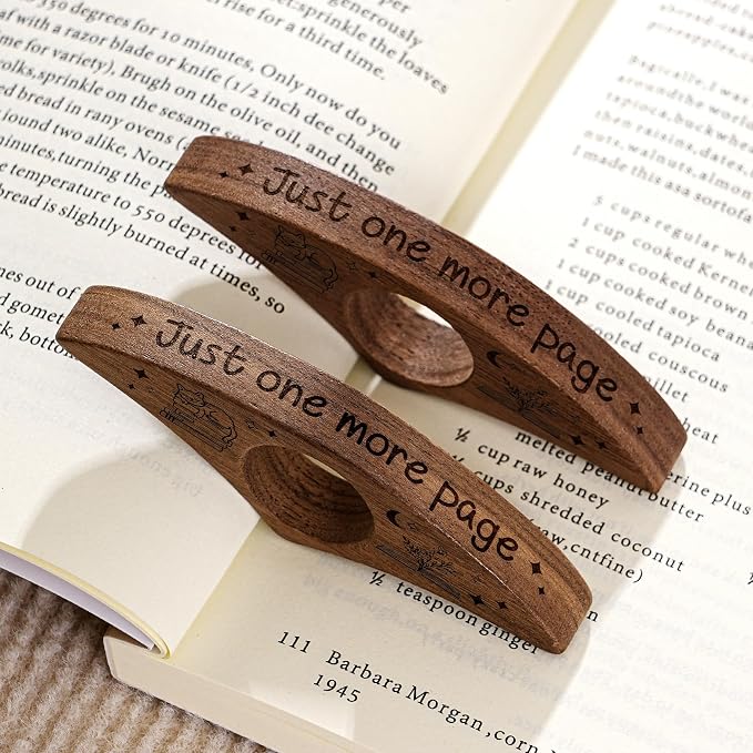 Just One More Page – Personalized Book Page Holder | Custom Name Thumb Spreader | Reading Gift for Book Lovers & Kids