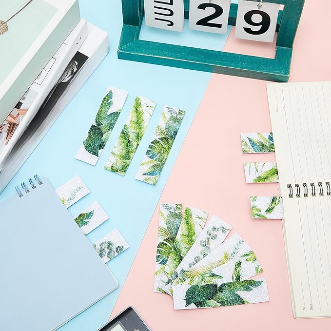 Gersoniel 72 Pcs Anxiety Sensory Stickers Calm Stickers Adhesive Textured Mental Health Strips Mindfulness Fidget Decals Stress Anxiety Relief Items for Desk Therapy Office Counselor(Leaves)