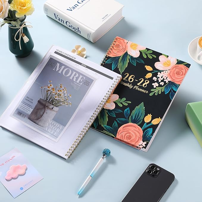 2026-2028 Monthly Planner/Calendar - 2 Year Planner, Jul 2026 - Jun 2028, Monthly Calendar 2026-2028 with Two-Side Pocket, 9'' x 11'', Tabs, Sturdy Binding