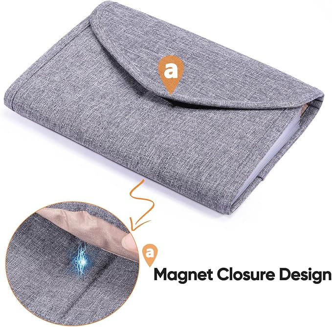Fabric Receipt Organizer 7X5 - Receipt Holder 12 Pockets - Money Organizer - Elegant Receipt Holder - Coupon Holder - Cash Organizer - Envelope Organizer - Small Accordion File Organizer