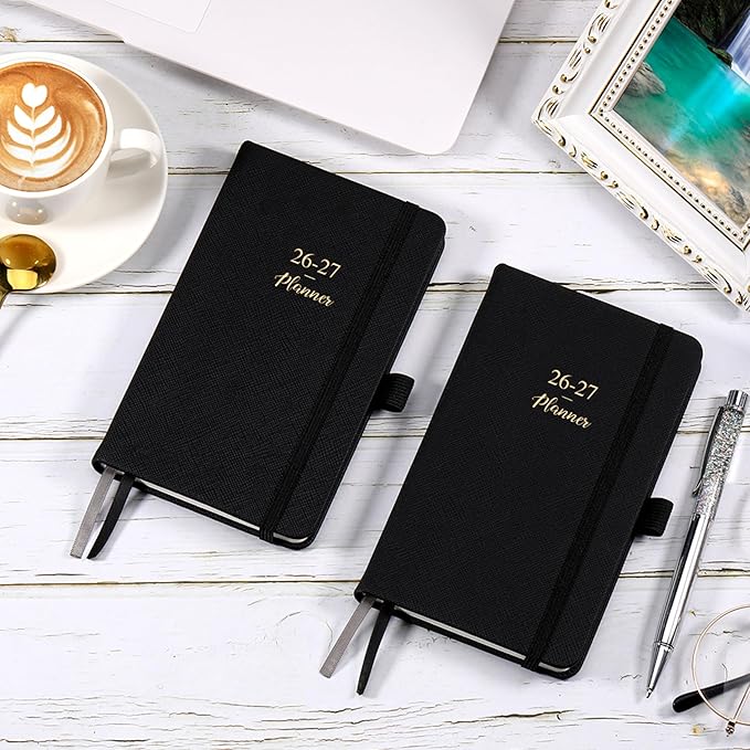 Pocket Planner 2026-2027, Jul 2026 - Jun 2027, Academic Planner 2026-2027, Weekly & Monthly Calendar, 6.3''×3.8'', Pen Loop, Back Pocket, Elastic Closure, Note Pages