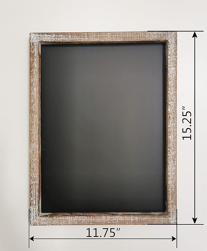 16''x12'' Wood Framed Chalkboard for Wall Home Decorative Chalk Board for Shool,Office,Wedding and Menu. (Brown, 16''x12'')