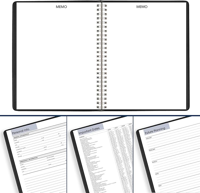 AT-A-GLANCE 2026 Planner, Monthly, 7" x 8-3/4", Medium, DayMinder, Black (G4000026)