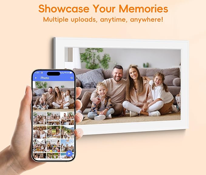 Digital Calendar, 15.6-inch Smart WiFi Electronic Calendar Wall Planner & Chore Chart, Interactive Touch Screen HD Display for Family Schedules, Meal Plan, Photo Display, Desktop & Wall Mountable