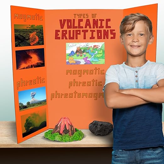 Flipside Products 36” x 48” Project Boards for Presentations, Science Fair, School Projects, Event Displays and Trifold Picture Board, Proudly Made in USA - Orange - 10 Pack