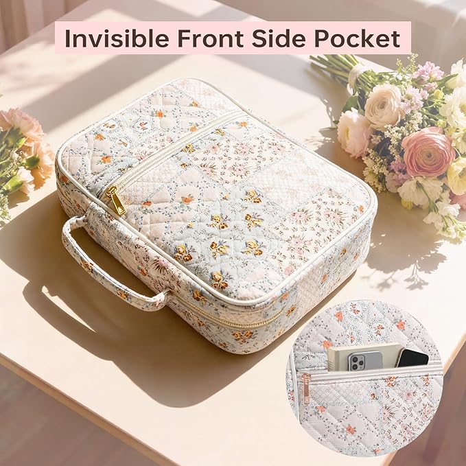 Bible Cover Case for Women Large Bible Cover Bag Quilted Bible Carrying Case for Girls Bible Study Supplies Accessories Christian Gifts for Women (Color Mosaic, Large)