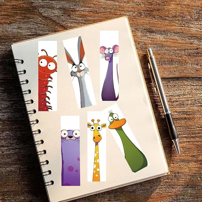 Funny Book Marks for Kids,Christmas Bookmarks,30Pack Book Marks for Reading Kids,Books Lovers,Students,Creative Cartoon Page Holders,Special Kid Bookmarks for Christmas/Easter/Birthday/School Rewards.