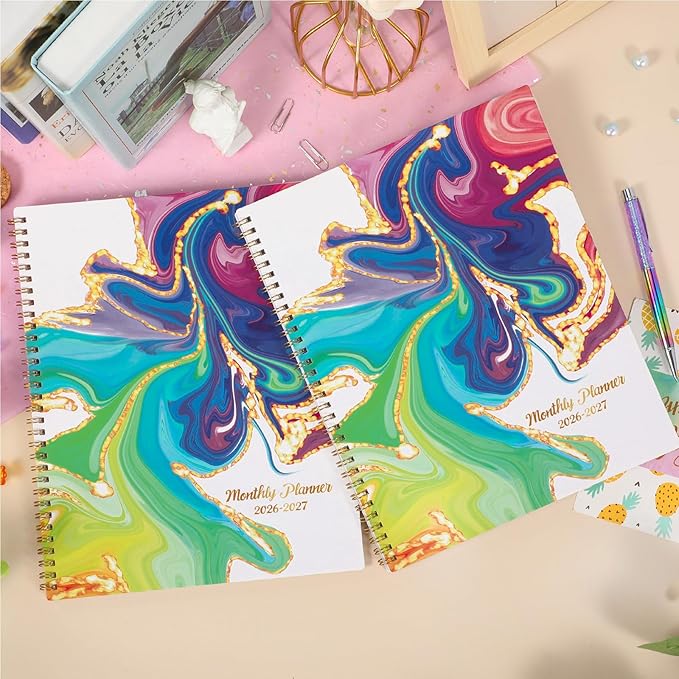 2026-2027 Monthly Planner/Calendar - 2 Year Monthly Planner/Calendar 2026-2027, 9" x 11", Jan. 2026 - Dec. 2027, Tabs, Back Pocket, Holidays - Boost Your Productivity