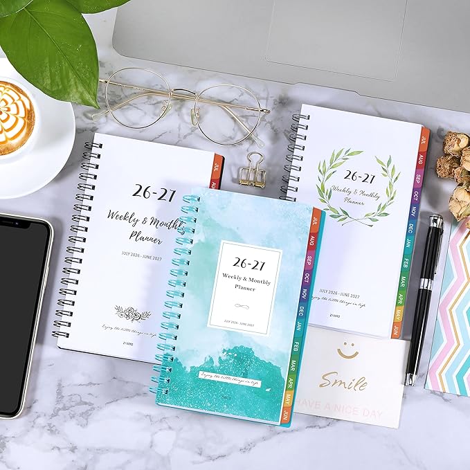 2026-2027 Pocket Calendar/Planner - Weekly & Monthly Pocket Planner for Purse, Jul. 2026 - Jun. 2027, 6.8" x 4.1", Strong Twin - Wire Binding, Plastic Cover