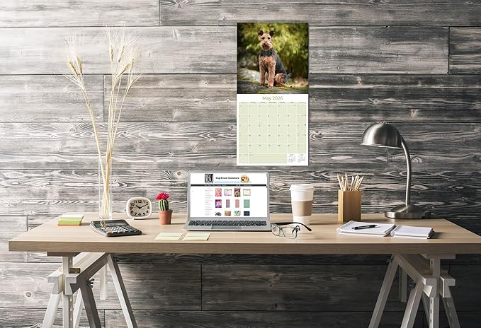 2025 2026 Welsh Terrier Calendar - Dog Breed Monthly Wall Calendar - 12" x 24" Open - Thick No-Bleed Paper - Giftable - Academic Teacher's Planner Calendar Organizing & Planning