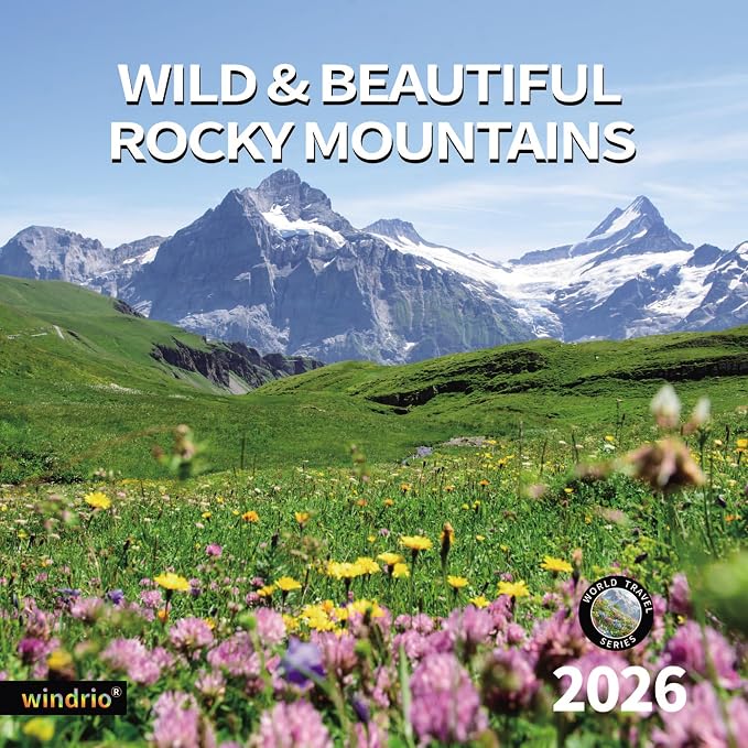 2026 Wall Calendar, 14 Months Wall Calendar Wild & Beautiful Rocky Mountains, November 2025 - December 2026, 12" x 18.2" Opened, Spiral Bound Monthly for Kids Teen Organizing & Planning