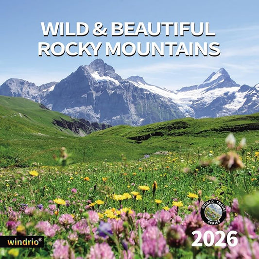 2026 Wall Calendar, 14 Months Wall Calendar Wild & Beautiful Rocky Mountains, November 2025 - December 2026, 12" x 18.2" Opened, Spiral Bound Monthly for Kids Teen Organizing & Planning