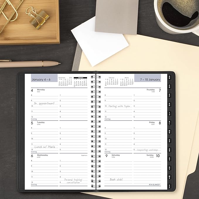 AT-A-GLANCE 2027 Appointment Book Planner, Weekly, 5" x 8", DayMinder, Black (G2100027)