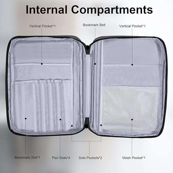 Bible Cover for Men Women, Zippered Bible Carrying Case Bible Protective Bag with Handle and Adjustable Shoulder Strap, Bible Bag for Women Men Kids (Gray)