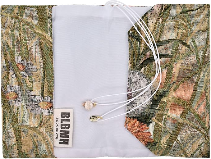 BLBMH A6 Book Cover 4x6 Plus | Non-Stretch Fabric Sleeve with Bookmark | Handmade Washable Protector for Paperback Bible Notebook Gift for Women Readers - WD Dandelion 6" +