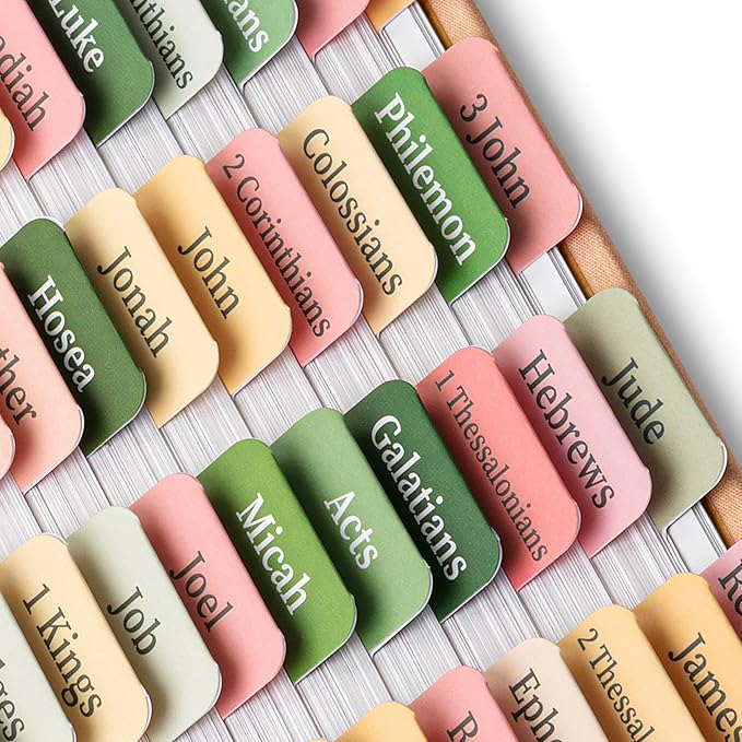 Mr. Pen- Bible Tabs, 75 Tabs, Colorful, Laminated Bible Tabs for Women and Men, Bible Tabs for Study Bible, Bible Index Tabs, Bible Book Tabs, Bible Labels Tabs, Mr Pen Bible Tabs