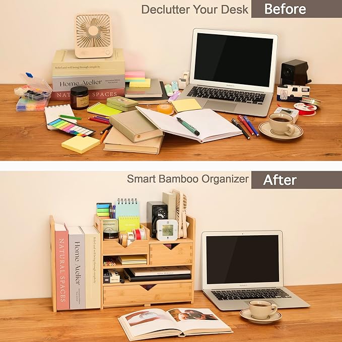 Pandorama Bamboo Desk Organizer (Medium)