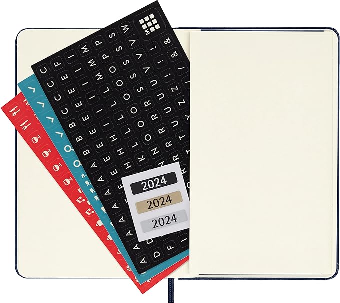 Moleskine Classic 12 Month 2024 Weekly Planner, Hard Cover, Pocket (3.5" x 5.5"), Sapphire Blue