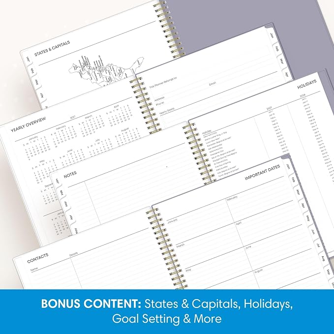 Blue Sky 2027 Weekly and Monthly Planner Calendar, January 2027 - December 2027, 8.5" x 11", Flexible Cover, Laminated Tabs, Durable Twin Wire Binding, Storage Pocket, Tula