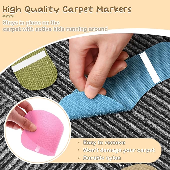 Outus 48 Pieces Feet Carpet Markers, Carpet Markers for Classroom, Rug Position Spots for Classroom Decoration, Teacher Supplies, Preschool and Kindergarten (Boho)
