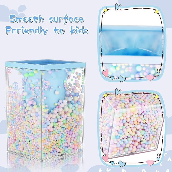 Zonon 2 Pieces Bubble Pen Holder for Desk Cute Makeup Brush Organizer & Pencil Holder with a Playful Sphere Design, Kawaii Desktop Accessories for Women, Office & School(Blue and Green)