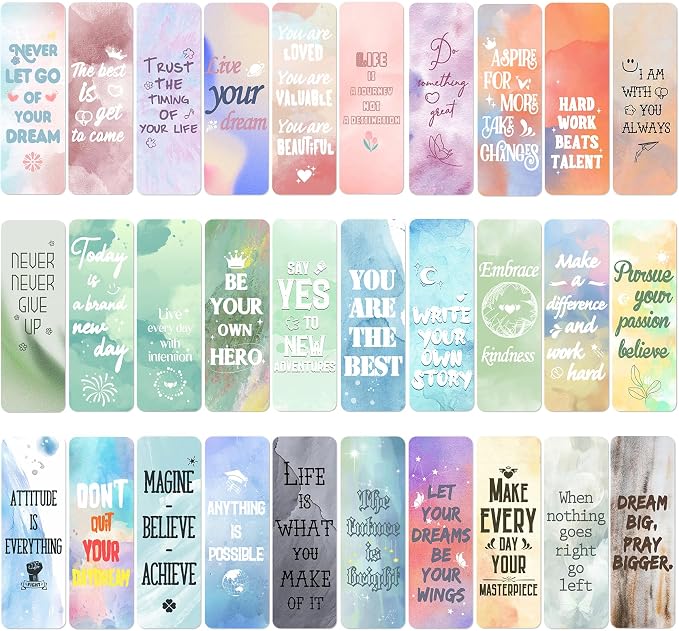 120 PCS Bookmarks for Kids Women Men, Book Markers for Reading, Teacher Bookmark, Inspirational Paper Book Marker