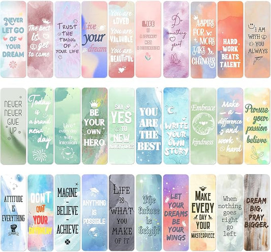 120 PCS Bookmarks for Kids Women Men, Book Markers for Reading, Teacher Bookmark, Inspirational Paper Book Marker