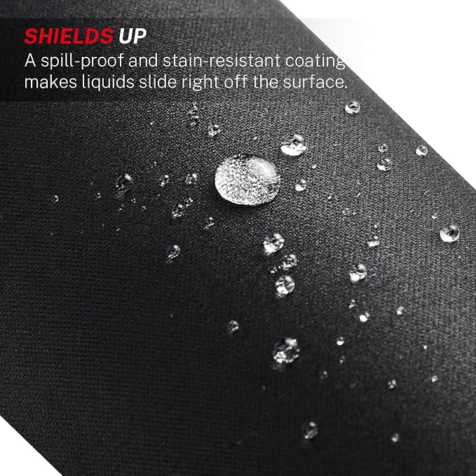 MROCO Essential Gaming Mouse Pad, 50% Expanded Size, 14 x 11 in, Black | Extended Size, Anti-Fray Stitched Edges, Premium Textured Surface, Non-Slip Rubber Base, Water & Stain Resistant Protection