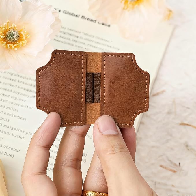 EDSG Personalized Magnetic Bookmark, Engraved Leather Bookmark Clip with Pen Holder, Laser Engraved Book Marks with Birth Flower Mothers Bookmarks Gifts for Men Women Teachers (Green-Magnetic V2)