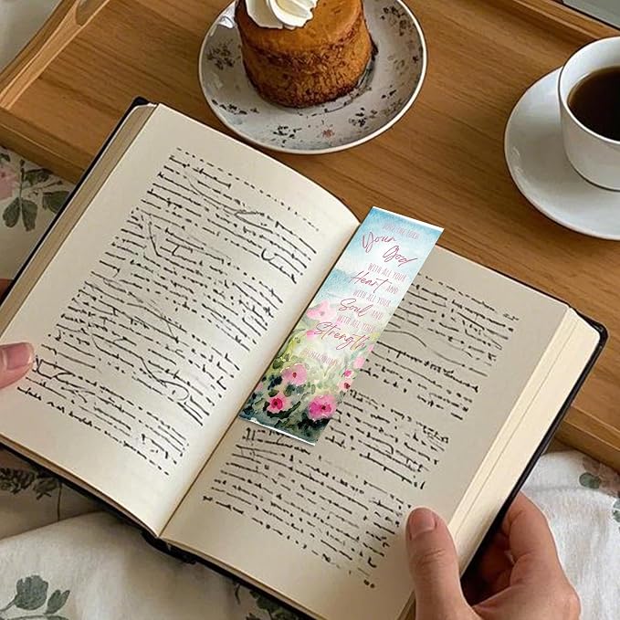96 pcs Christian Bookmarks Bulk: Watercolor Scripture Bible Verse Book Mark, Inspirational Religious Book Markers for Women, Gifts for Bible Study Church Groups Classroom Sunday Shool Office Supplies