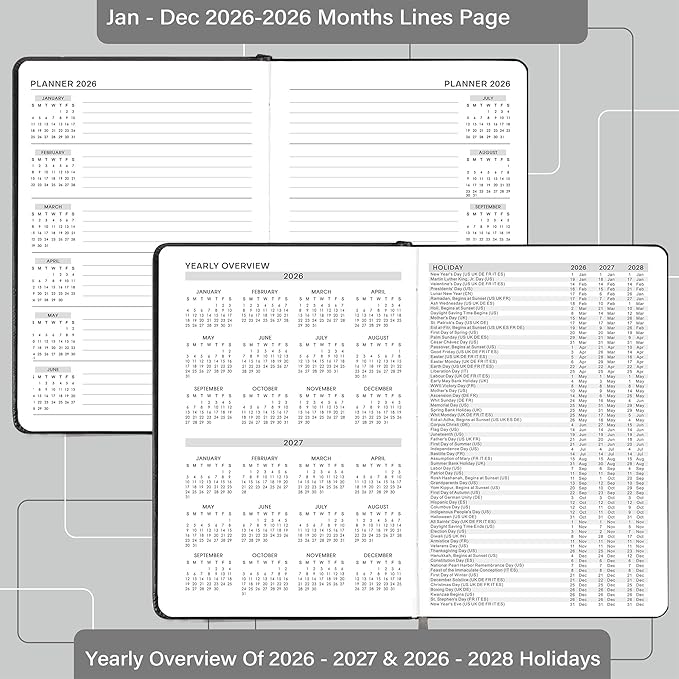 2026 Appointment Book & Planner - January 2026 - December 2026, Daily Hourly Planner, 5.75" X 8.25", 60-Minute Interval, Faux Soft Leather Cover, Premium Paper, Academic Calendar, Pen Holder, Inner Pocket
