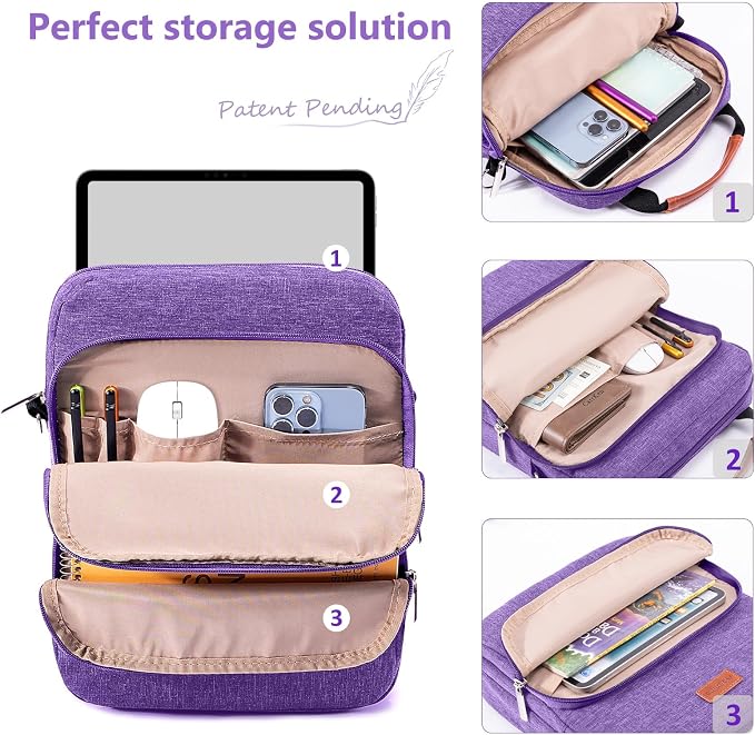 Aplufine Large Book Sleeve with Zipper, Book Pouch(9.5 X 12.5), Book Protector Pouch, Book Sleeve for Book Lovers, Book Cover, Book Carrying Case for Book Accessories, Study Suppliers