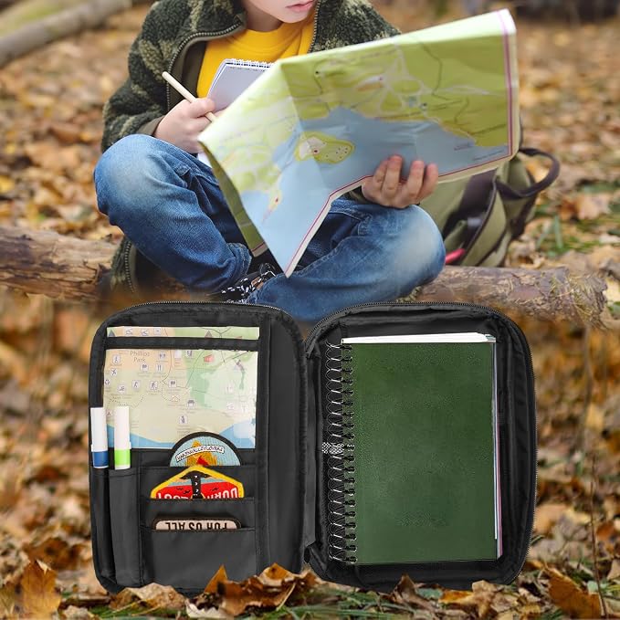 Damero Handbook Cover Compatible with BoyScouts Handbook, Book Sleeve Protector for BoyScouts Manuals