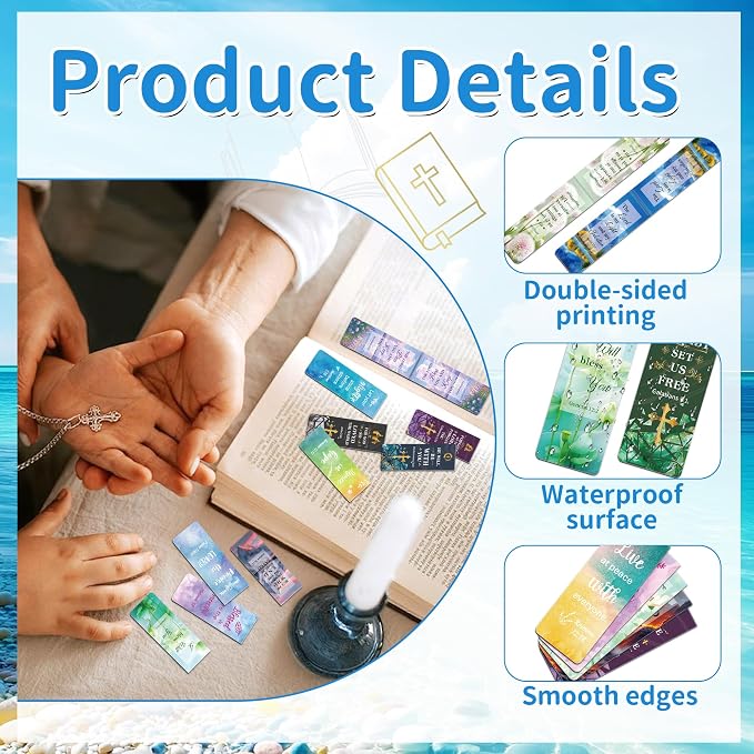 96Pack Magnetic Bookmarks Christian Bookmarks Bulk Bible Bookmark for Reading Women Men Kids Teacher Book Lovers Gifts, Religious Magnet Bookmark Clips Cute Personalized Book Marks (Multi-Style)
