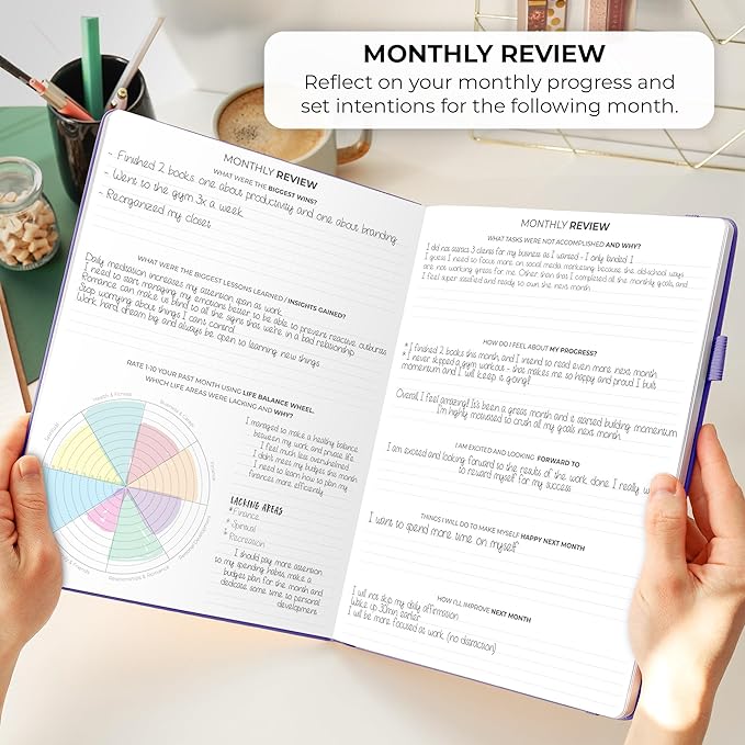 Clever Fox Planner PRO Schedule – Undated Weekly & Monthly Life Planner with Time Slots, Appointment Book & Daily Organizer, A4 (Purple)