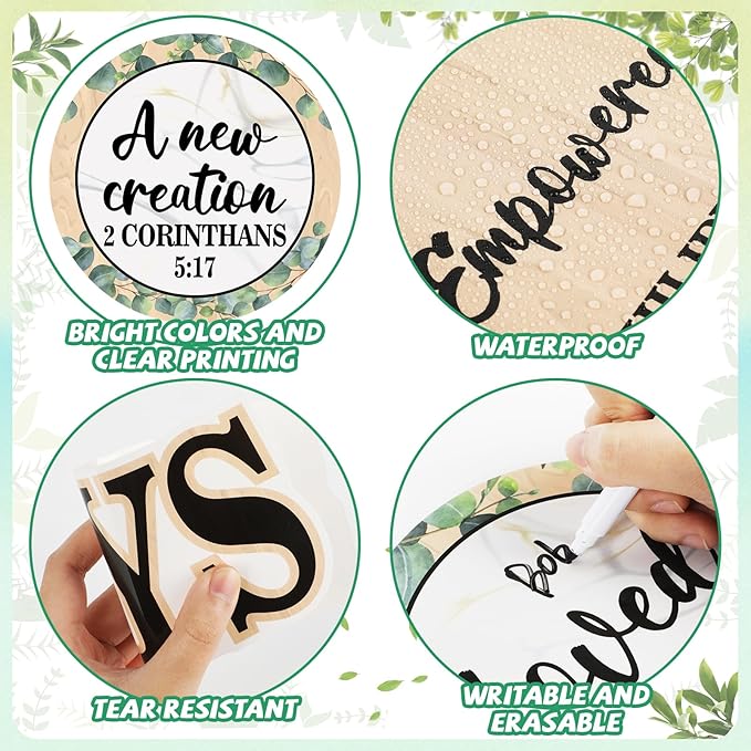 Qyeahkj Christian Bulletin Board Decoration Greenery God Says You are Religious Classroom Wall Decor Eucalyptus Motivational Quote Cutout Christmas Bulletin Board Set for Sunday School Home Church