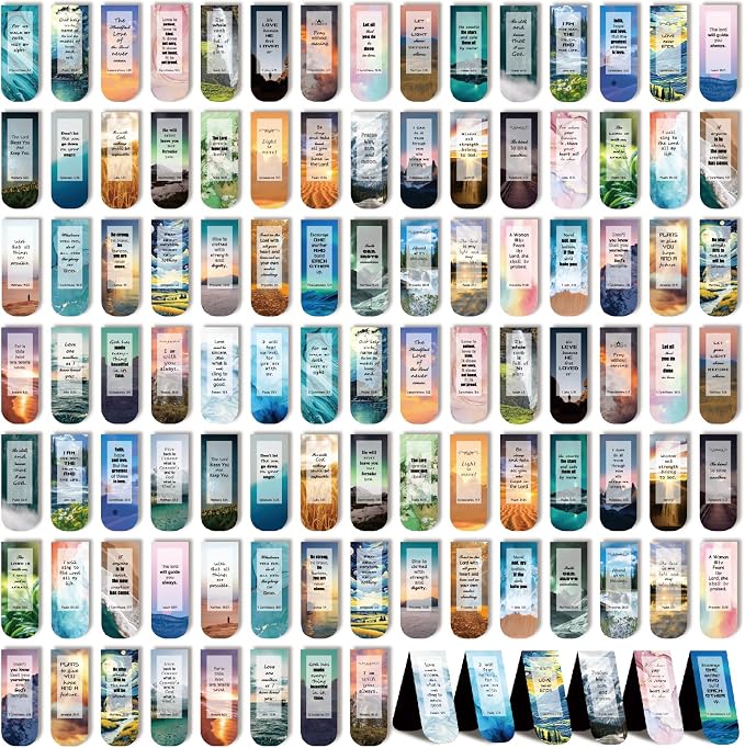 104 Pcs Christian Magnetic Bookmarks - Bible Page Markers for Women & Men, Teachers & Students, Reading, School, Office, Home