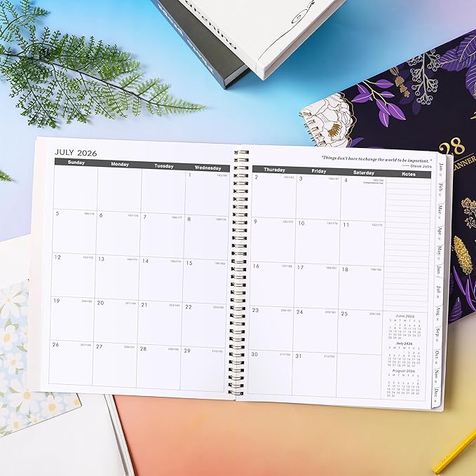 2026-2028 Monthly Planner - 2 Year Monthly Planner/Calendar 2026-2028, July 2026 - June 2028, 11" x 9", 24 Monthly Planner with Tabs, Back Pocket, Holidays, Twin-Wire Binding, Note Pages