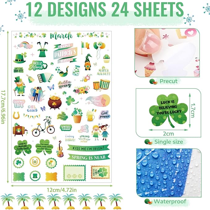 24 Sheets Daily Planners Holiday Seasonal Planner Stickers Birthday Monthly Celebrations Monthly Sticker Book Planner Accessories for Calendar Planning Scrapbooking General Events