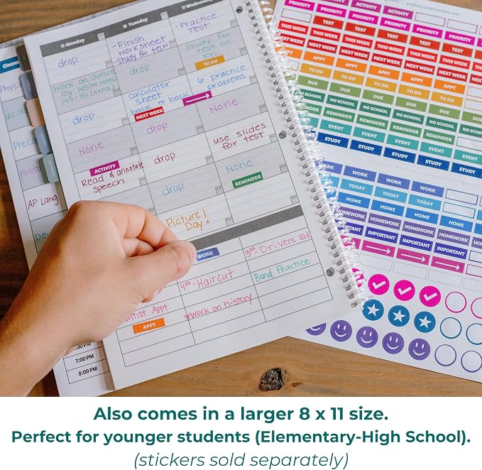 Order Out Of Chaos Academic Planner 2026-2027 Daily Weekly and Monthly Calendar, School Agenda Book, July 2026-June 2027 planner 8.5x8.25 Homework Organizer (Fresh Sage)