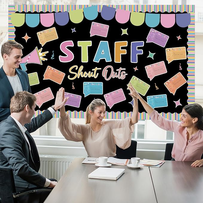 Staff Shout Out Bulletin Board Decorations Staff Shout Outs Bulletin Board Set Appreciation and Recognition DIY Craft Cutouts for School Classroom Office Employee Appreciation Wall Door Decor Supplies