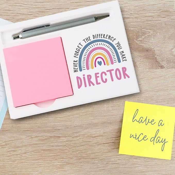 Director Gifts Sticky Note Holder, Thank You Gift for School Director, Program Executive Leader, Education Appreciation Week, Graduation or Holiday Recognition PB054