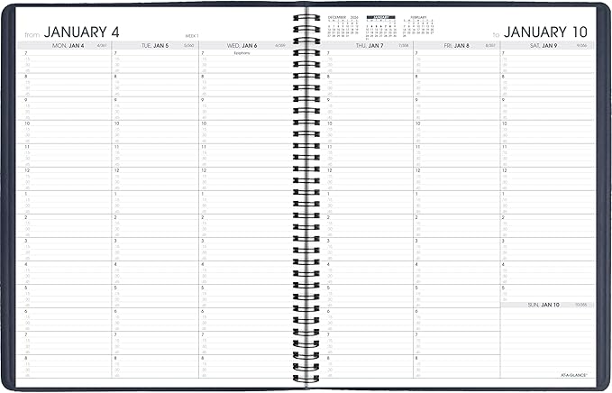 AT-A-GLANCE 2027 Appointment Book Planner, Weekly, 13-Month Jan-Jan, 8.25" x 11", Navy (709502027)