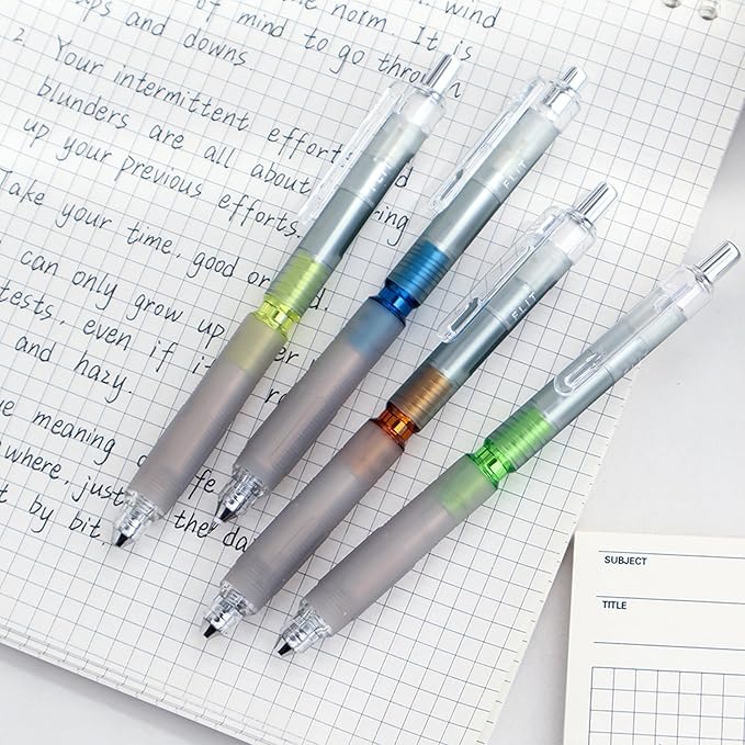 DUNBONG 0.5mm Fine Point, Black ink gel pens, Retractable Gel Pens, Quick Drying, Writing, Box of 6 Pens