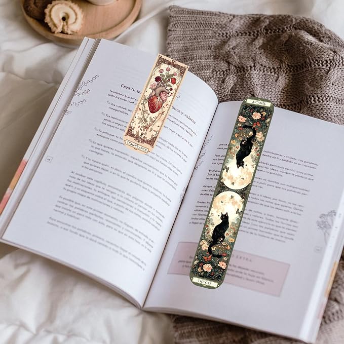 30 Pcs Tarot Fantasy Magnetic Bookmarks, Cute Magnet Book Mark Clips for Reading Women Teens Adults, Witchy Dark Romance Bookish Gifts and Page Marker Accessories