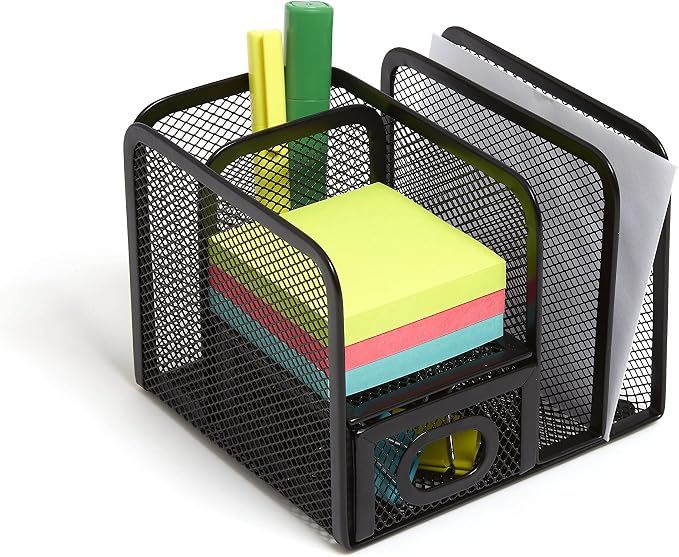 Tru Red Tr57532-Cc 5 Compartment Wire Mesh Accessory Holder, Matte
