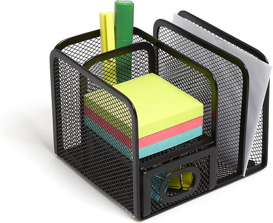 Tru Red Tr57532-Cc 5 Compartment Wire Mesh Accessory Holder, Matte