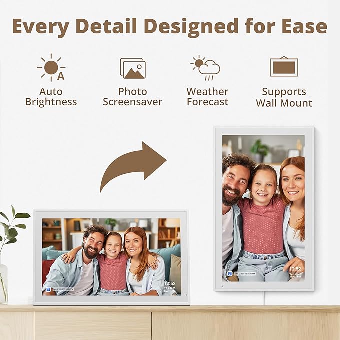 Dragon Touch 21.5" Digital Calendar Chore Chart – 1080P Full HD Interactive Touchscreen, Smart Family Planner, Hearth Display Digital Wall Calendar & Desk Mountable for Seamless Scheduling