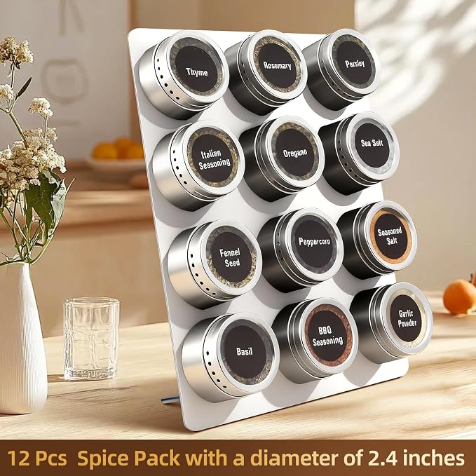 Magnetic Metal Display Bulletin Board, White, 4 Pack, 11x8 Inch | Includes 12 Magnets, For Memos Messages Photos, Home School Kitchen Office Use, Vertical Orientation